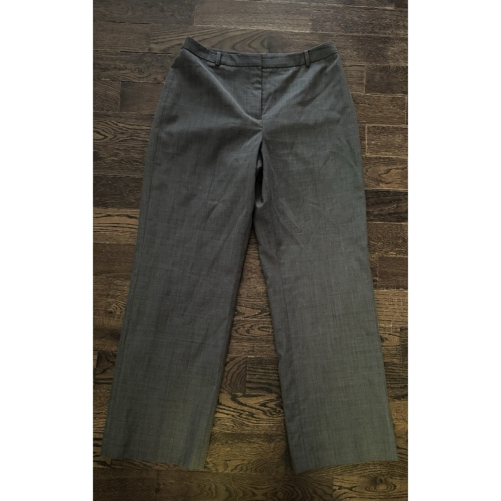 Ann Taylor Loft Pants Womens 8 Gray Good Lined Straight Leg Mid Rise Wool